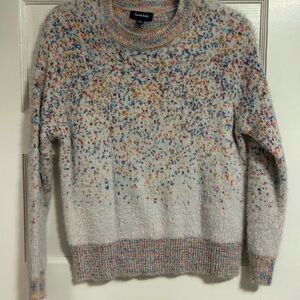 Modcloth Multicolor Speckled Crew Neck Sweater